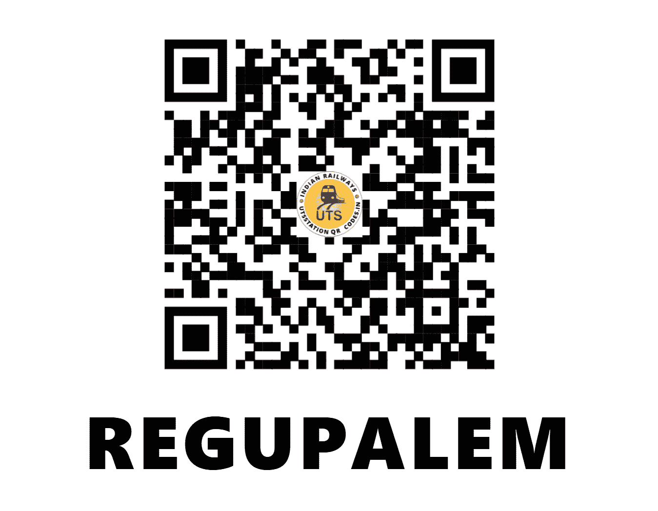 UTS QR Code for REGUPALEM - REG (SC - ANDHRA PRADESH)